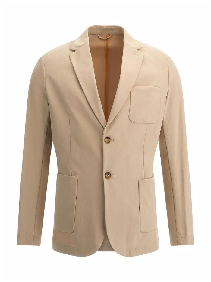 Blazers Guess Regular Fit Tech Hombre Beige | SE-525881