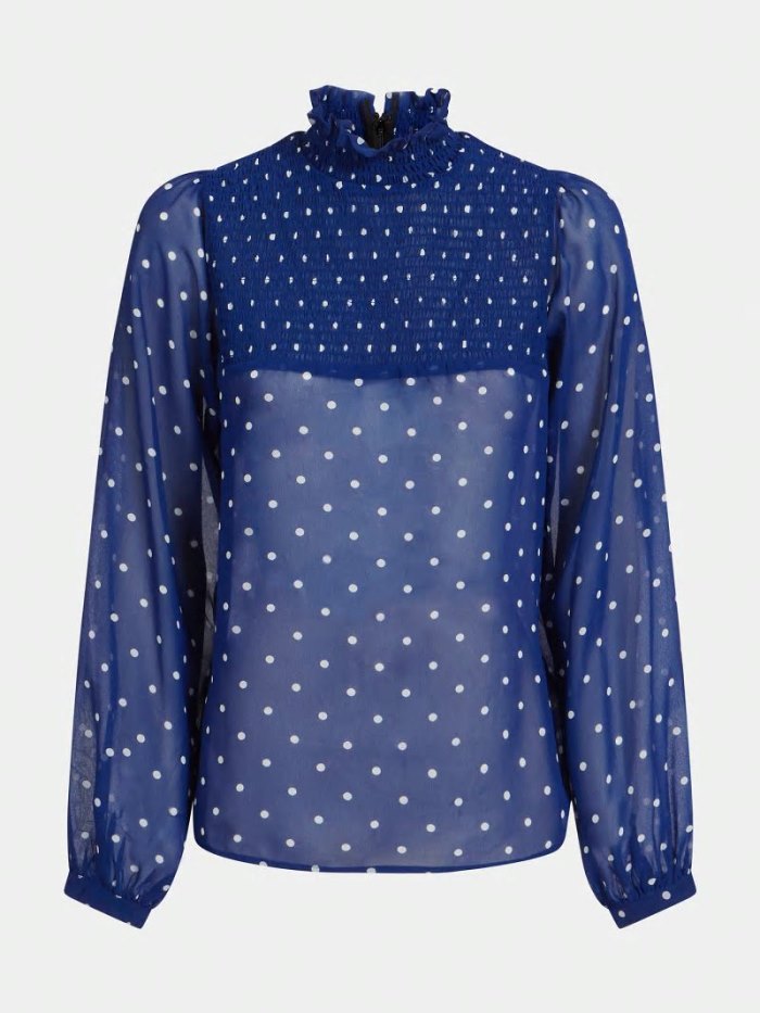 Blusa Guess All Over Print Mujer Azules | SE-758815