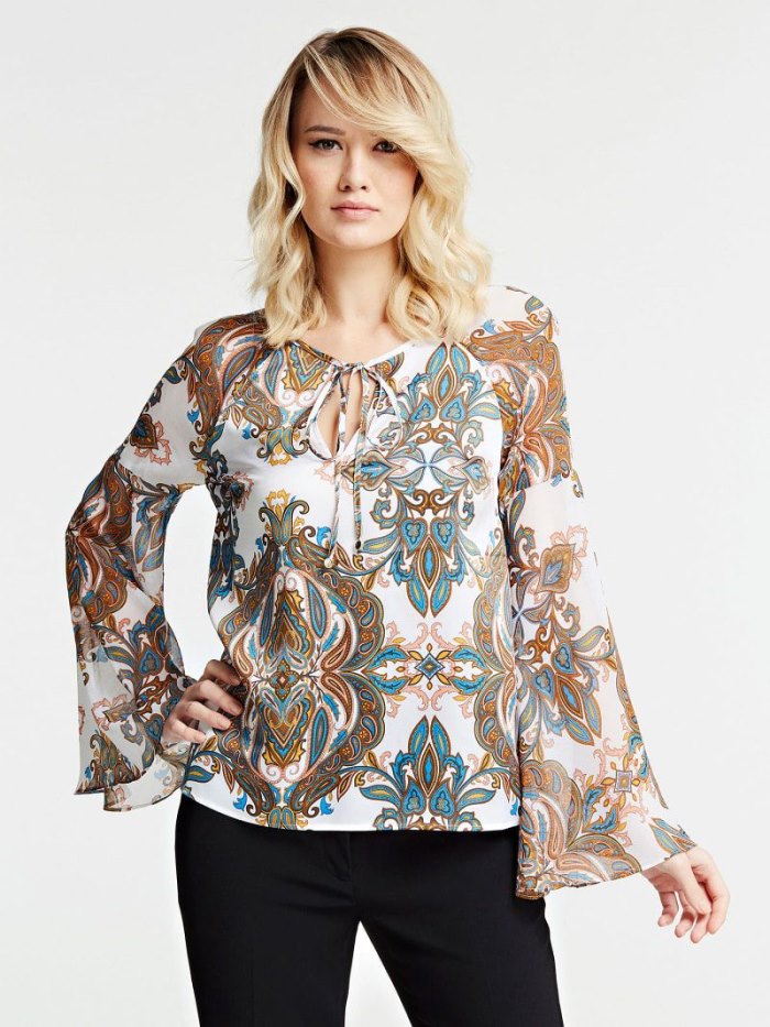 Blusa Guess Marciano Flower Print Mujer Multicolor | SE-199182