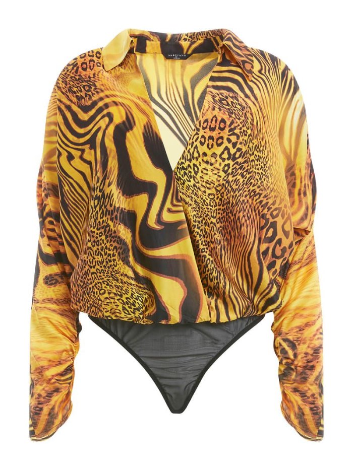 Body Guess Marciano Animalier Print Body Mujer Amarillos | SE-847698