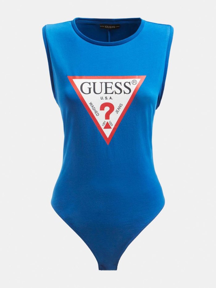 Body Guess Triangle Logo Mujer Azules | SE-144673