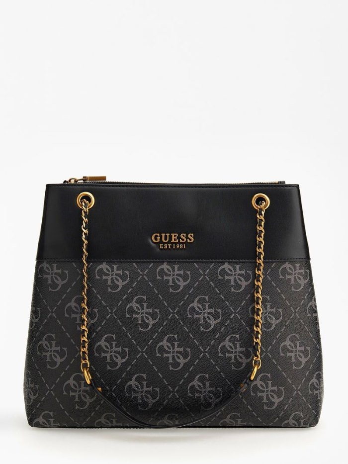 Bolsa De Hombro Guess Berta 4g Logo Mujer Grises | SE-004671