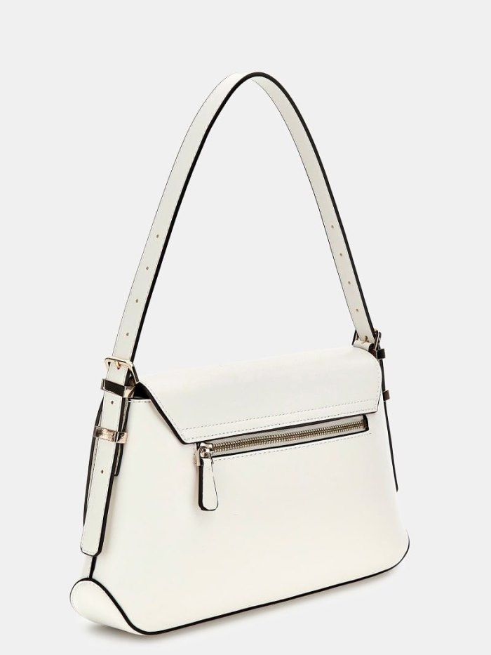 Bolsa De Hombro Guess Desideria Faux Leather Mujer Blancos | SE-793129