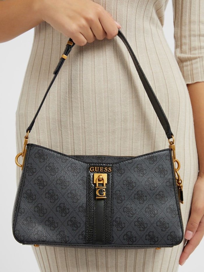 Bolsa De Hombro Guess Ginevra 4g Logo Mujer Grises | SE-395229