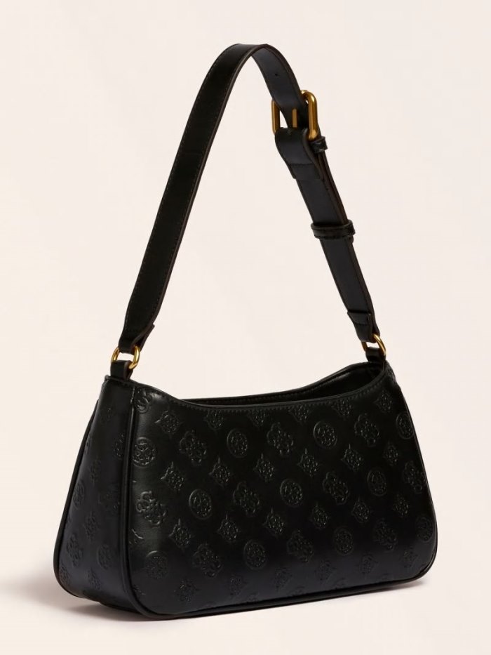 Bolsa De Hombro Guess Kimi 4g Peony Logo Mujer Negros | SE-118938