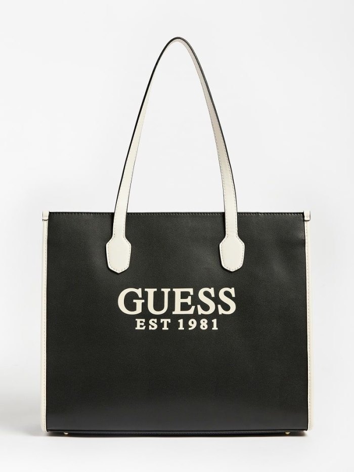 Bolsa De Hombro Guess Silvana Mujer Negros | SE-417556