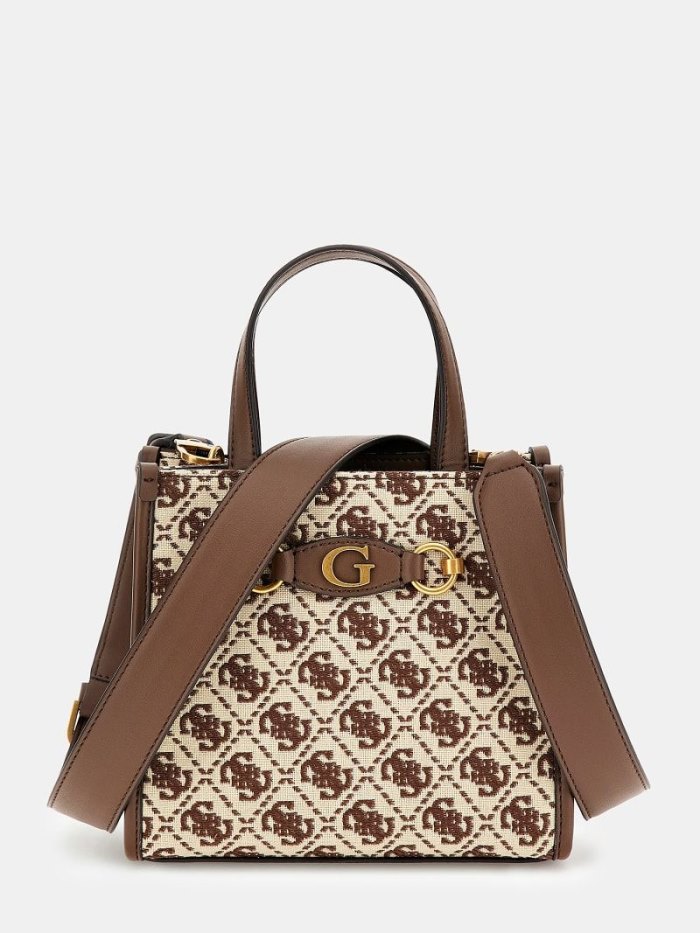 Bolsa de Mano Guess Izzy 4g Logo Mini Mujer Marrom | SE-429469