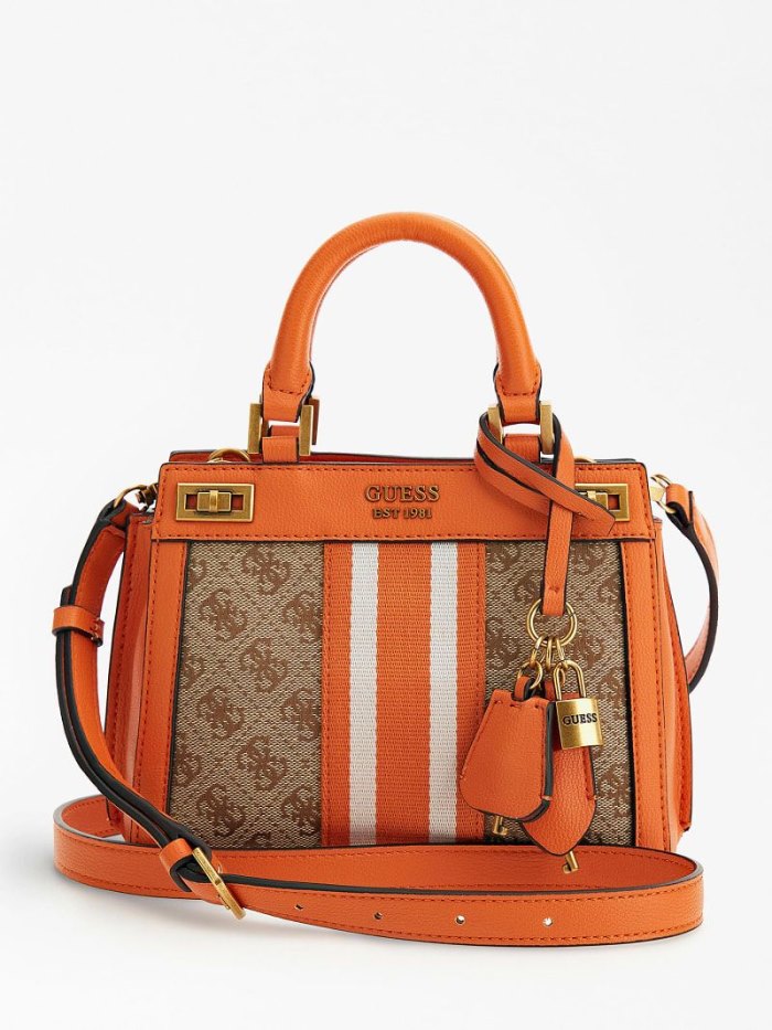 Bolsa de Mano Guess Katey 4g Logo Mini Mujer Naranjas | SE-443606