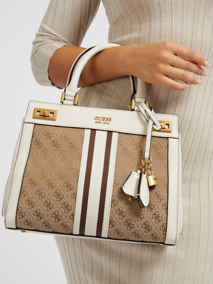 Bolsa de Mano Guess Katey 4g Logo Mujer Blancos | SE-271296