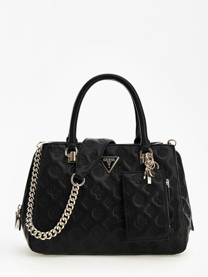 Bolsa de Mano Guess La Femme Debossed-logo Mujer Negros | SE-789269