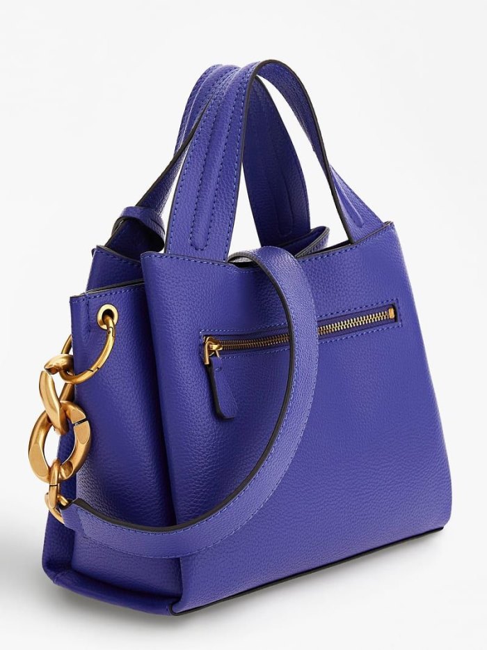 Bolsa de Mano Guess Nell Logo-charm Mujer Azules | SE-182710