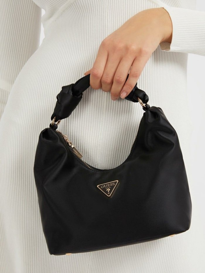 Bolsa de Mano Guess Velina Satin Mini Mujer Negros | SE-010439