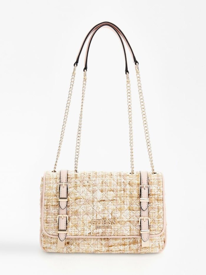 Bolsas Hombro Guess Adam Tweed Mujer Dorados | SE-680179