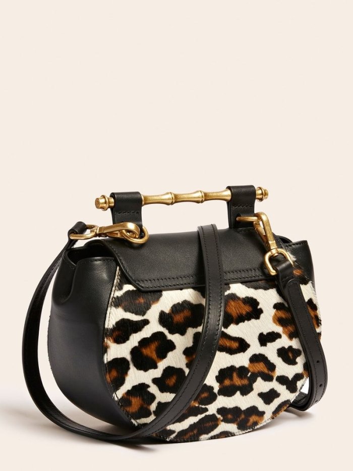 Bolsas Hombro Guess Alia Real Leather Mini Mujer Animalier | SE-553005