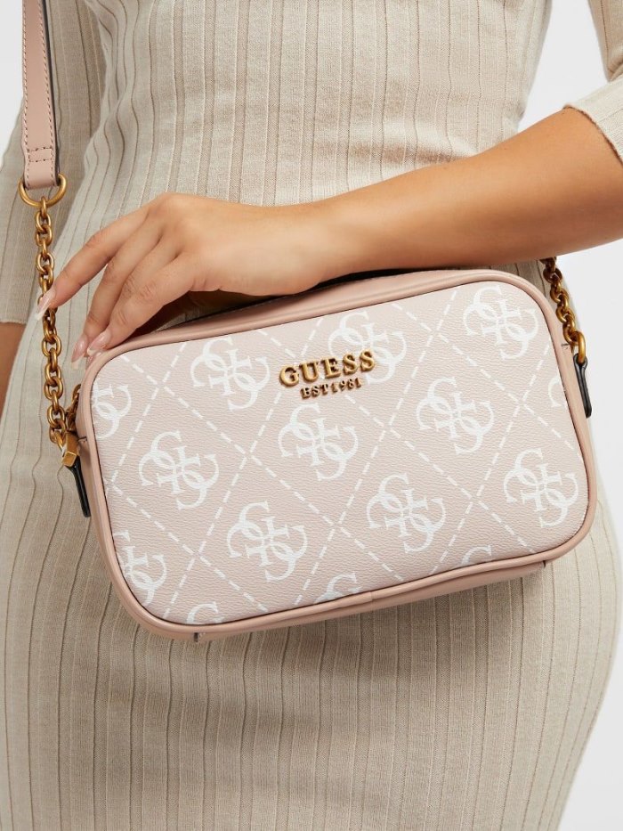 Bolsas Hombro Guess Berta 4g Logo Mini Mujer Rosas | SE-940404