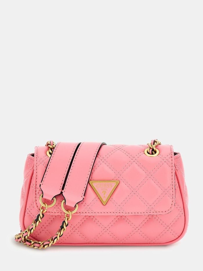 Bolsas Hombro Guess Giully Quilted Mini Mujer Fucsia | SE-420626