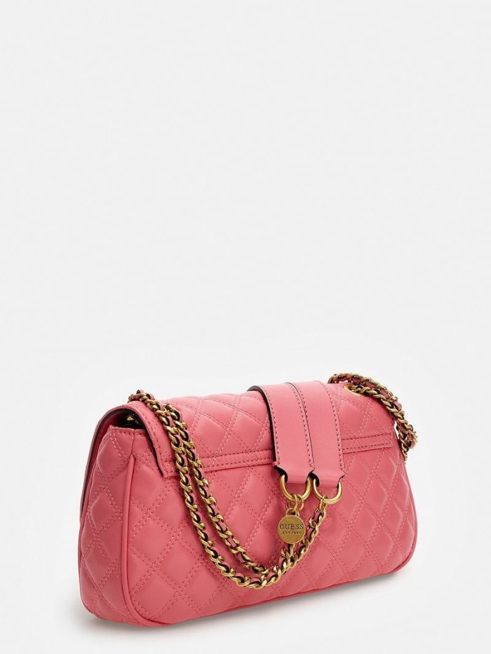 Bolsas Hombro Guess Giully Quilted Mujer Fucsia | SE-040781