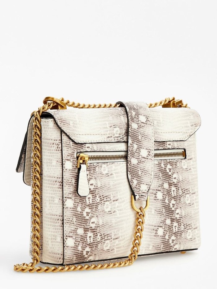 Bolsas Hombro Guess Shenny Python-print Mini Mujer Grises | SE-081743