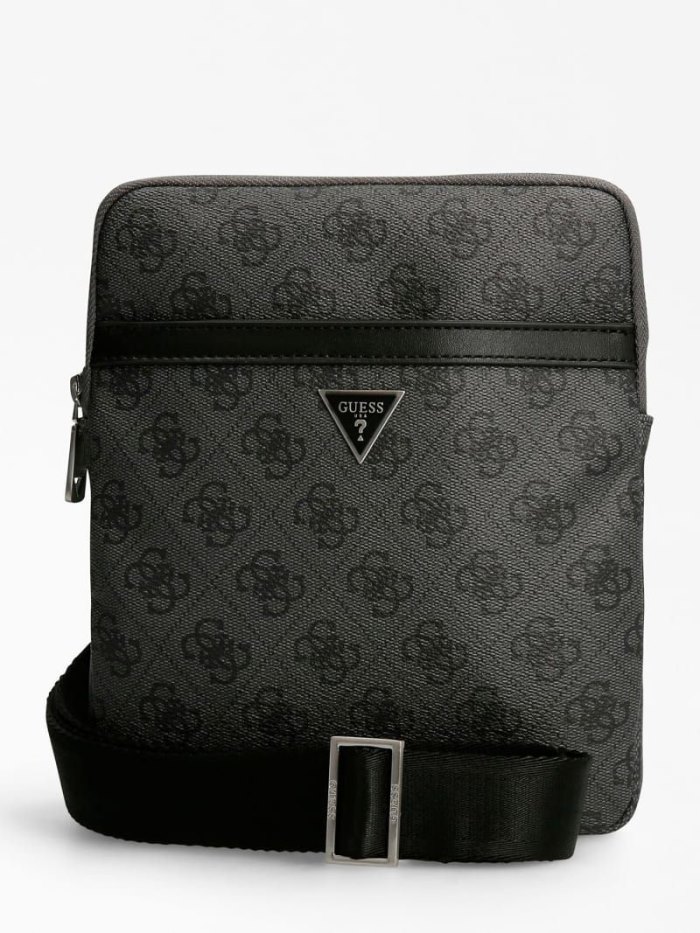 Bolsas Hombro Guess Vezzola Smart Mini Hombre Negros | SE-578446