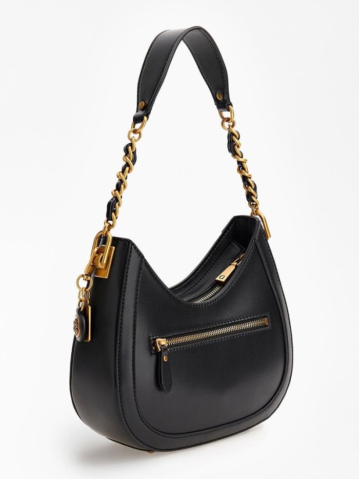 Bolso Hobo Guess Chain Handle Abey Mini Mujer Negros | SE-519556