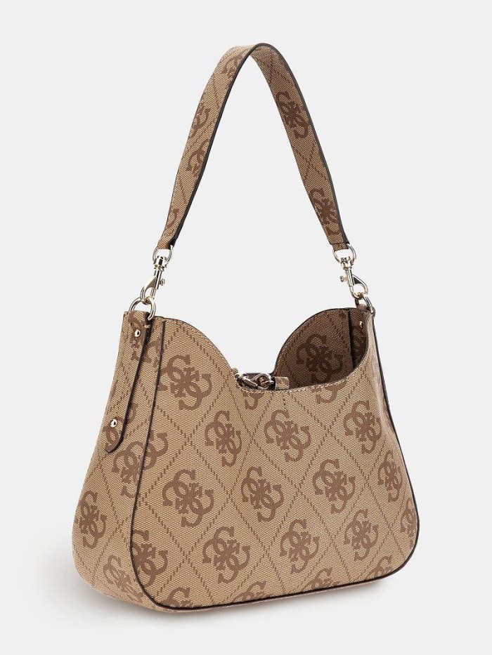 Bolso Hobo Guess Eco Brenton Maxi 4g Logo Mujer Beige | SE-902975