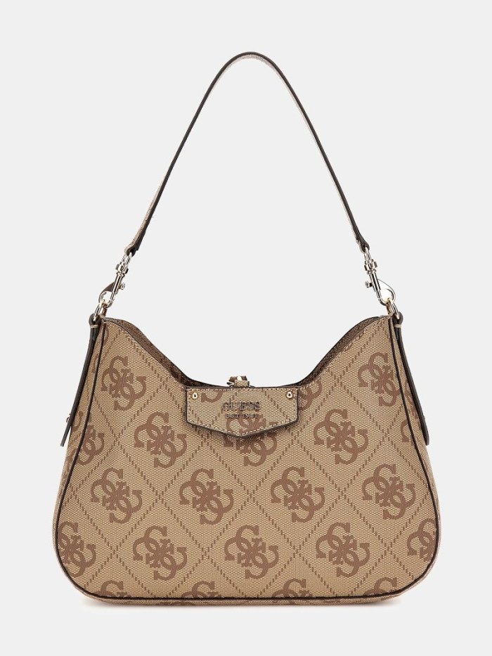 Bolso Hobo Guess Eco Brenton Maxi 4g Logo Mujer Beige | SE-902975