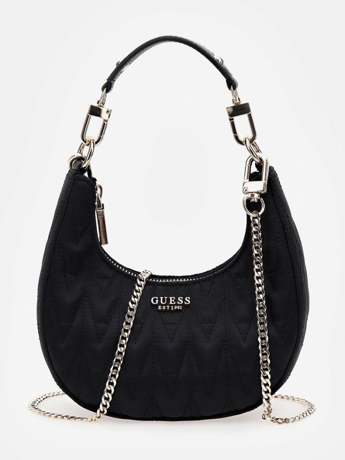 Bolso Hobo Guess Golden Rock Quilted Mini Mujer Negros | SE-221779