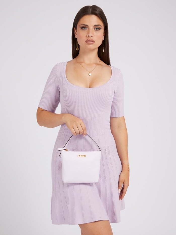 Bolso Saco Guess Lilica Raffia Mini Bucket Bag Mujer Lilac | SE-241222