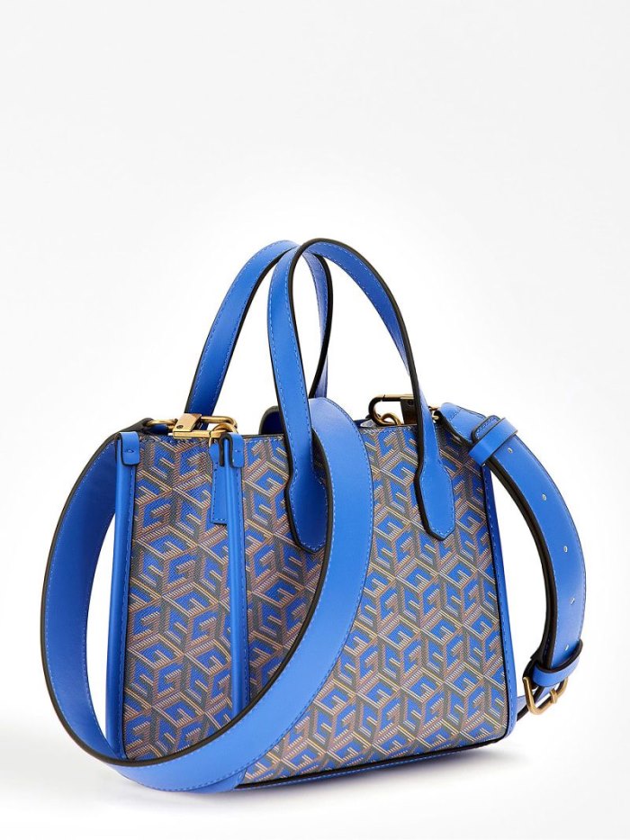 Bolsos Mini Guess Silvana 4g Logo Mini Bag Mujer Azules | SE-315144