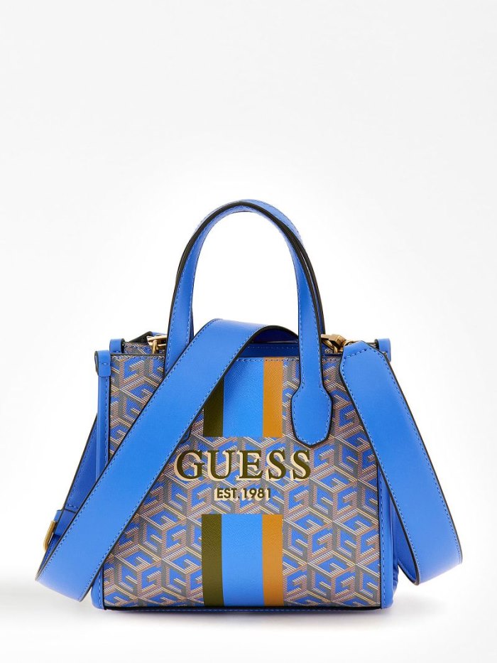 Bolsos Mini Guess Silvana 4g Logo Mini Bag Mujer Azules | SE-315144