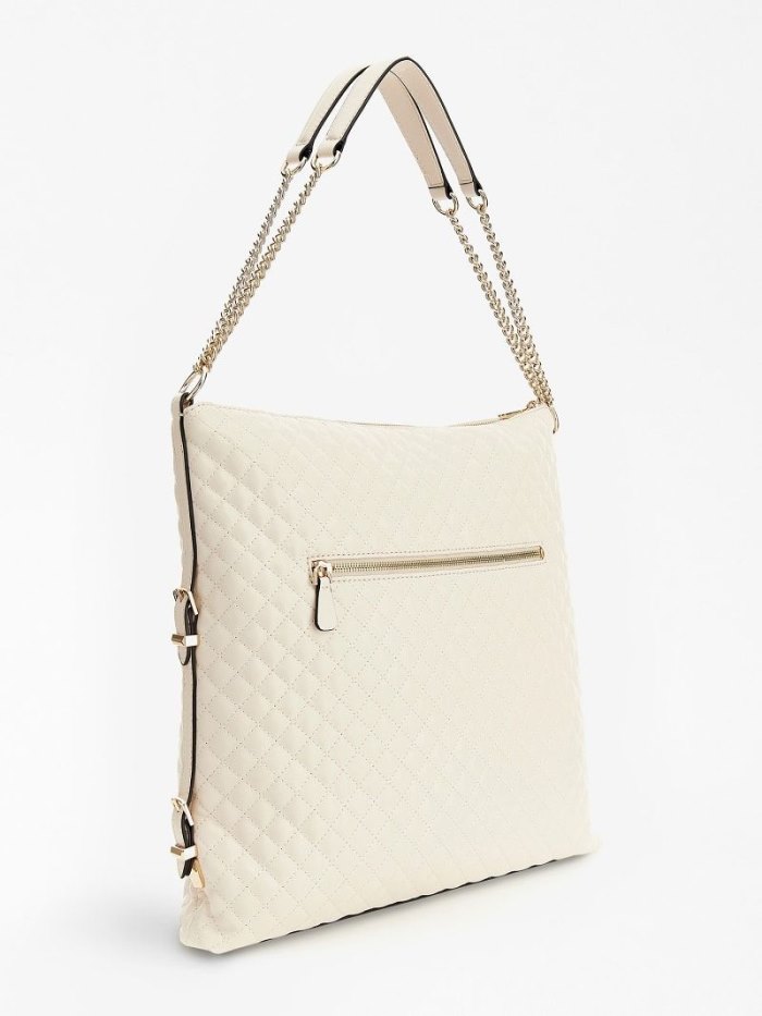 Bolsos Shopper Guess Adam Quilted Mujer Blancos | SE-636677