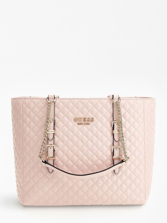 Bolsos Shopper Guess Adam Quilted Mujer Rosas | SE-762014