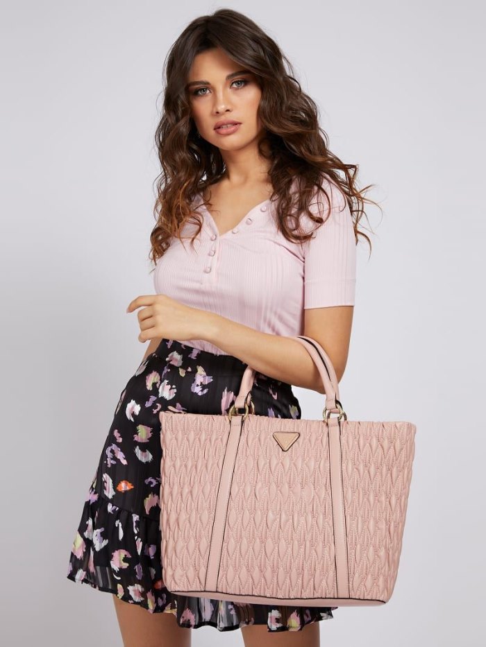 Bolsos Shopper Guess Amberlei Mujer Rosas | SE-860453