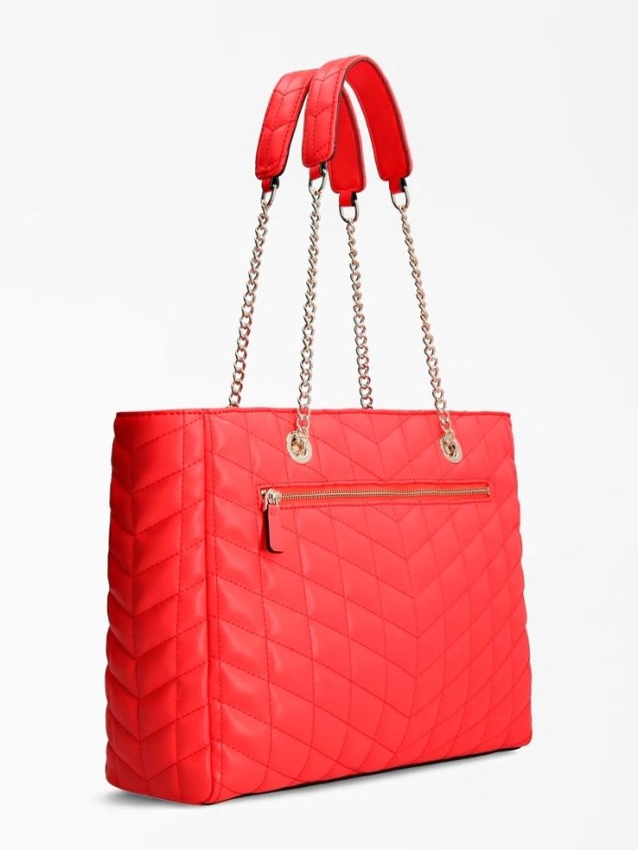 Bolsos Shopper Guess Brera Quilted Stud Mujer Rojos | SE-498983