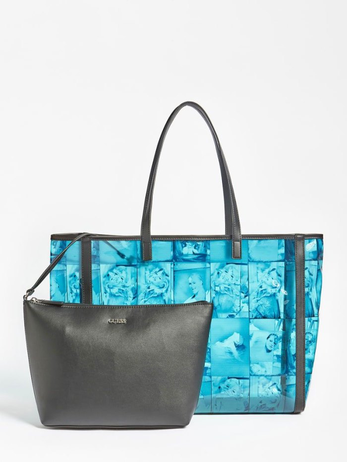 Bolsos Shopper Guess Photo Print All Over Mujer Azules | SE-808425