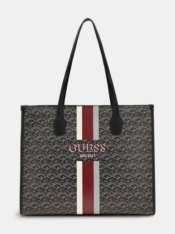 Bolsos Shopper Guess Silvana G Cube Logo Mujer Grises | SE-108541