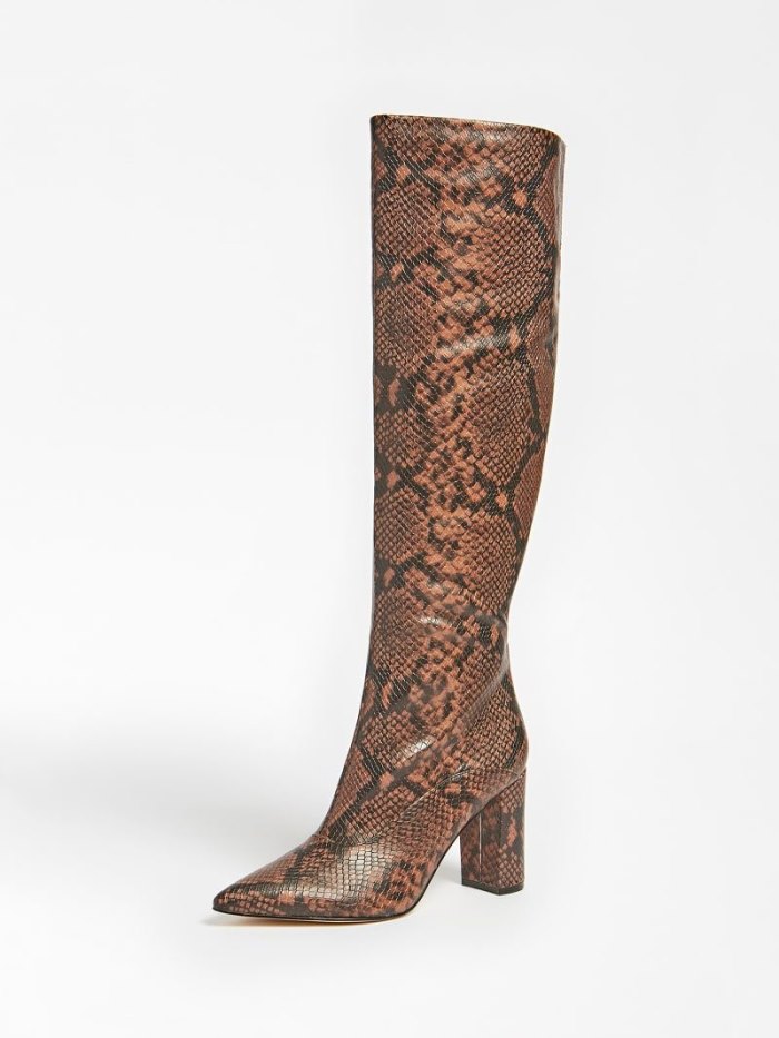 Botas Altas Guess Ladie Python Print Mujer Marrom | SE-417477