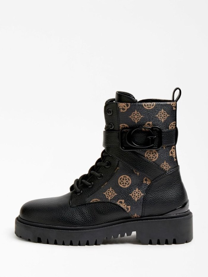 Botas Guess Orana 4g Logo Peony Combat Mujer Marrom | SE-212937