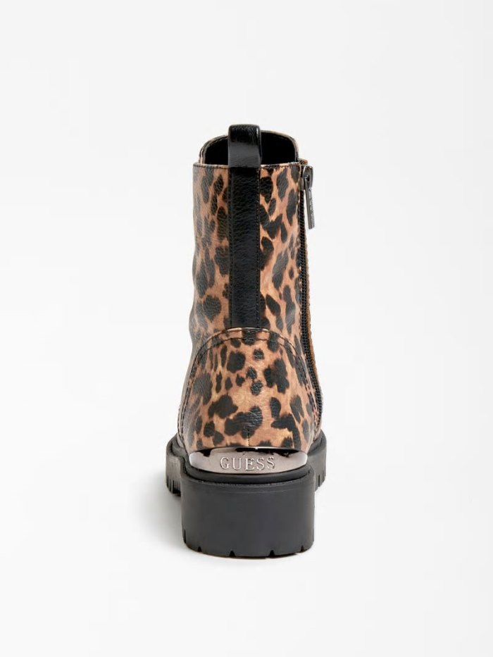 Botas Guess Oxana Combat Mujer Animalier | SE-562535