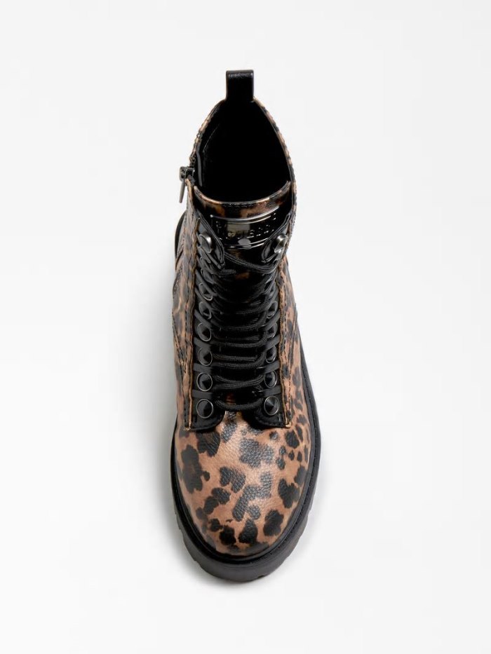 Botas Guess Oxana Combat Mujer Animalier | SE-562535