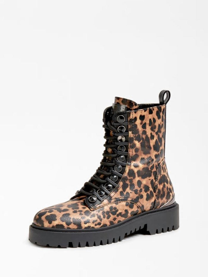 Botas Guess Oxana Combat Mujer Animalier | SE-562535