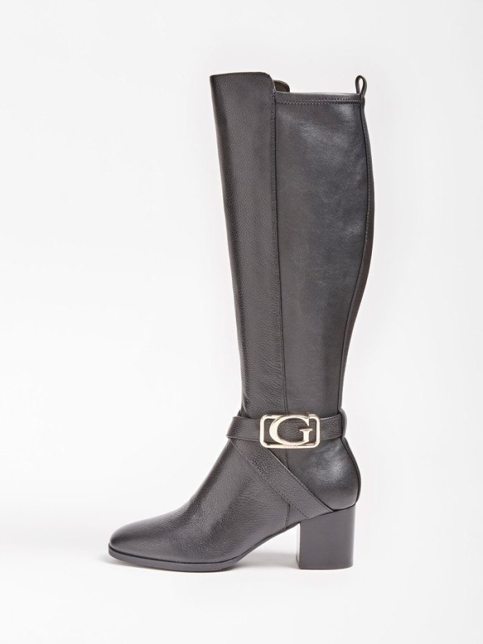 Botas Guess Paxley Genuine Leather Mujer Negros | SE-093889