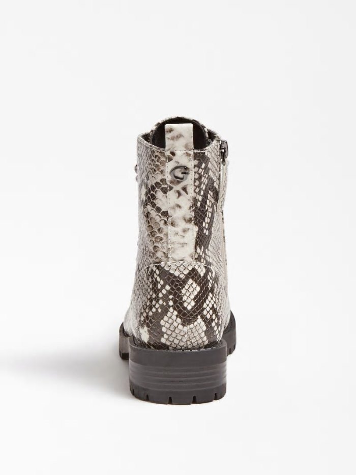 Botines Guess Hinlee Python Print Mujer Grises | SE-516808