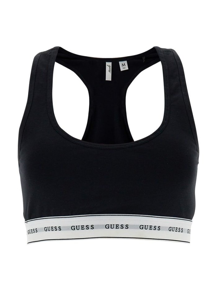 Bralette Guess Logo Band Mujer Negros | SE-303996