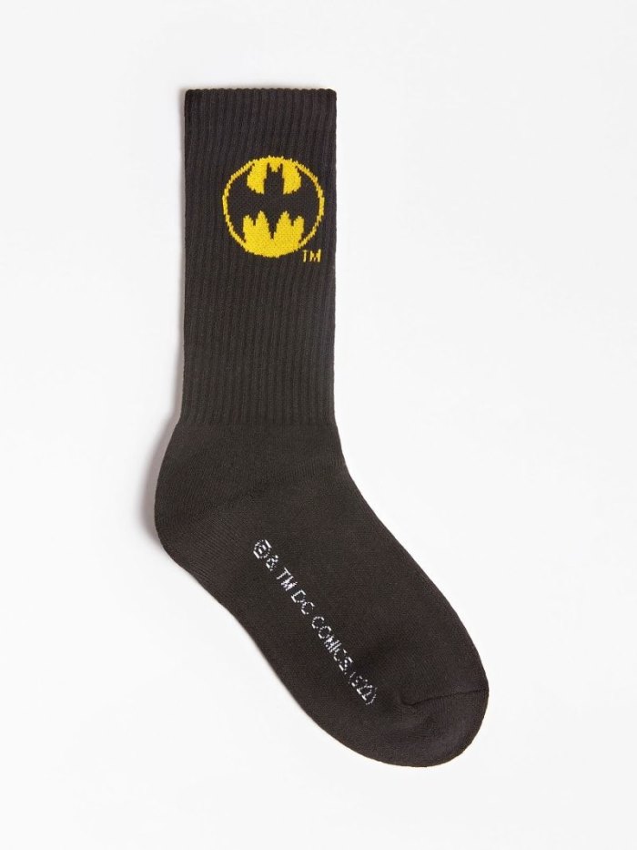 Calcetines Guess Side Batman Logo Hombre Negros | SE-329672