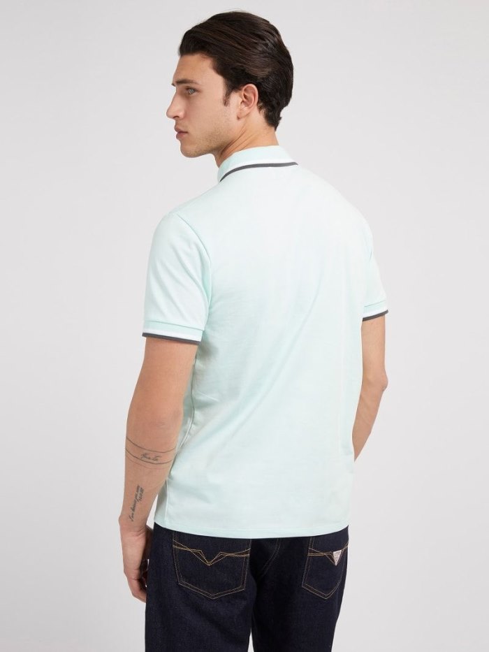 Camisa Polo Guess Classic Polo Hombre Azules Claro | SE-812753