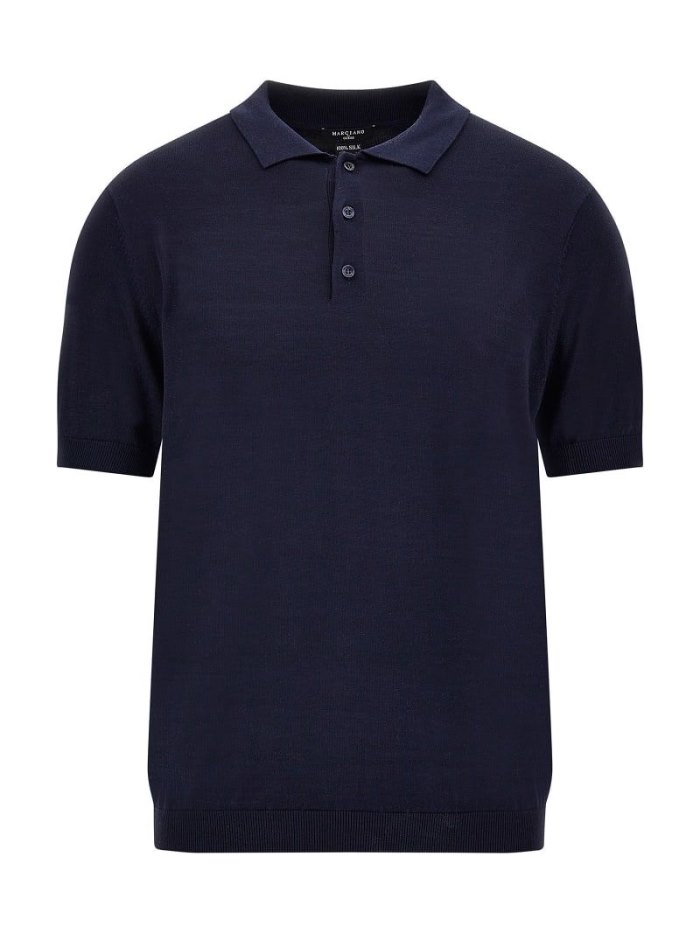 Camisa Polo Guess Marciano Silk Sweater Polo Hombre Azules | SE-869572