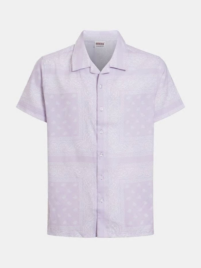 Camisas Guess All-over Print Hombre Lilac | SE-063513