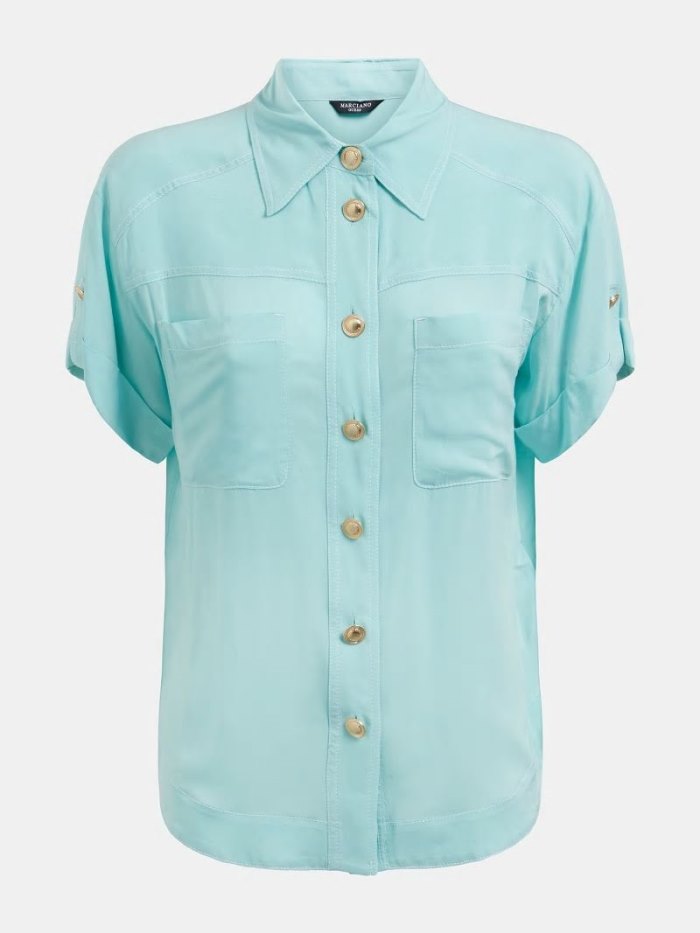 Camisas Guess Marciano Viscose Mujer Teal | SE-272091