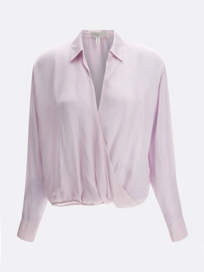 Camisas Guess Satin Silk Blend Mujer Lilac | SE-445427